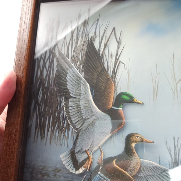 Gary Fenske Ducks Pond Print hand cut paper embellishments by Melinda Martin art - Picture 9 of 12